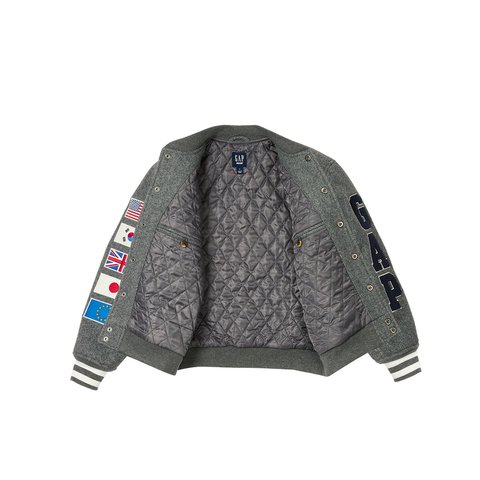 Palace PALACE GAP KIDS VARSITY JACKET GREY - Colorway