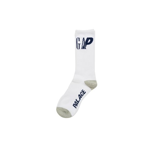 Palace PALACE GAP CREW SOCK WHITE - Colorway