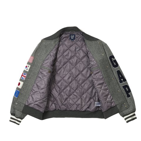 Palace PALACE GAP VARSITY JACKET GREY - Colorway