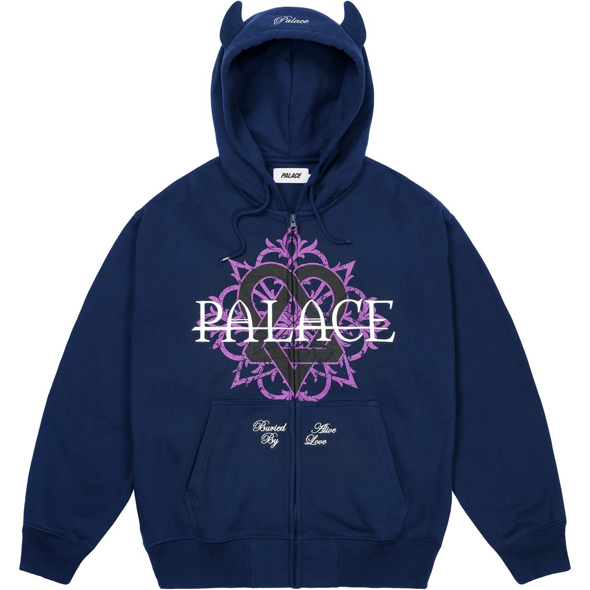 Palace TRI-GRAM HOOD NAVY (Palace Him 2025) - $208.00