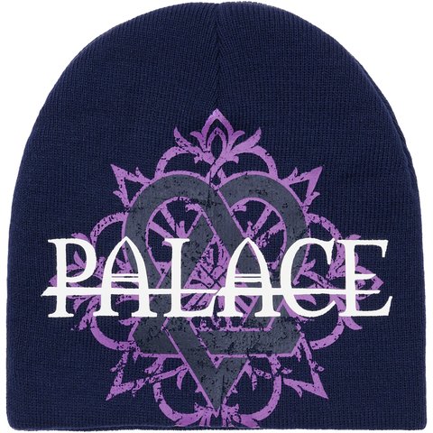 Palace TRI-GRAM NEIN CUFF BEANIE NAVY