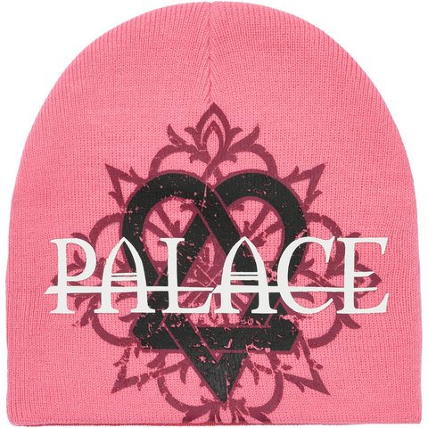 Palace TRI-GRAM NEIN CUFF BEANIE PINK