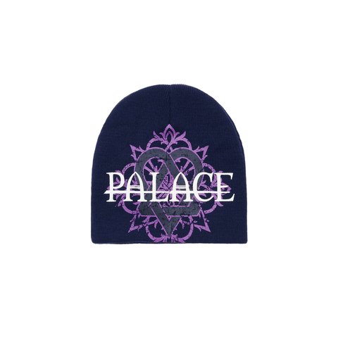 Palace TRI-GRAM NEIN CUFF BEANIE NAVY - Colorway