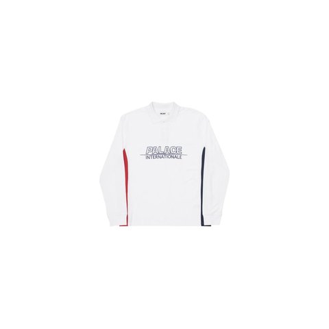 Palace INTERNATIONALE L/S POLO WHITE