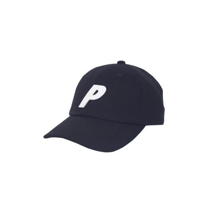 P 6-PANEL BLACK WOOL