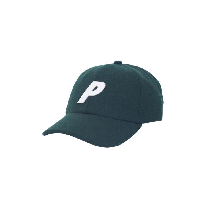 P 6-PANEL DARK GREEN WOOL