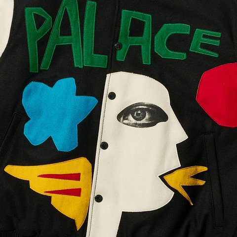 Palace PALACE JCC+ VARSITY JACKET BLACK - Colorway