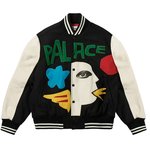 PALACE JCC+ VARSITY JACKET BLACK
