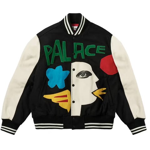 Palace PALACE JCC+ VARSITY JACKET BLACK - $688.00