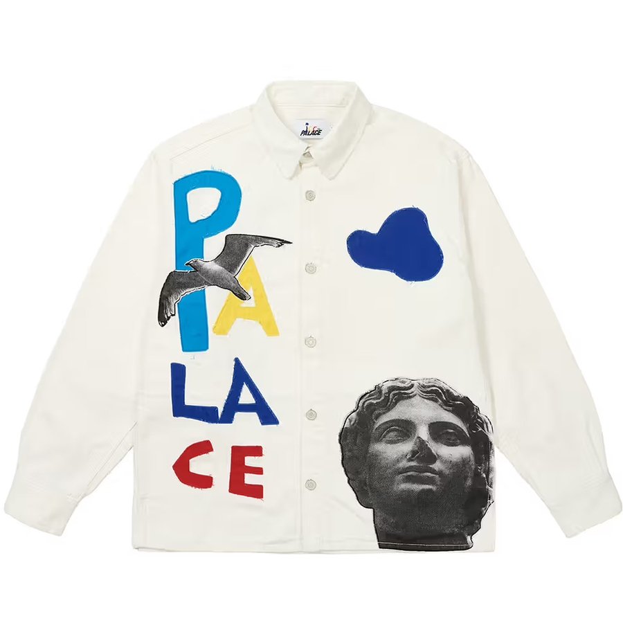 PALACE JCC+ DENIM WORK JACKET WHITE