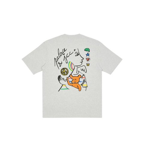 Palace PALACE T-SHIRT JCDC GREY MARL