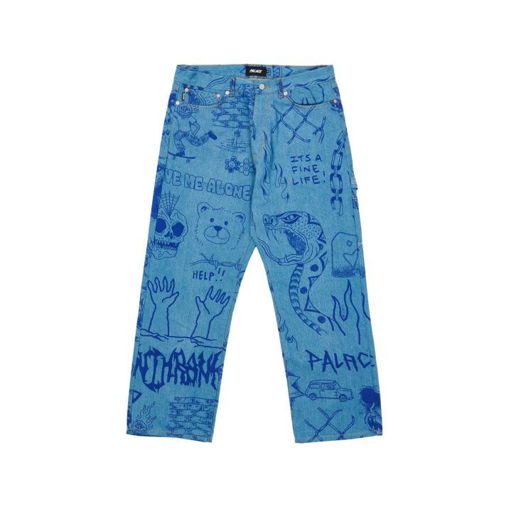 PALACE JEANS CARP LOTTIES LIGHT BLUE