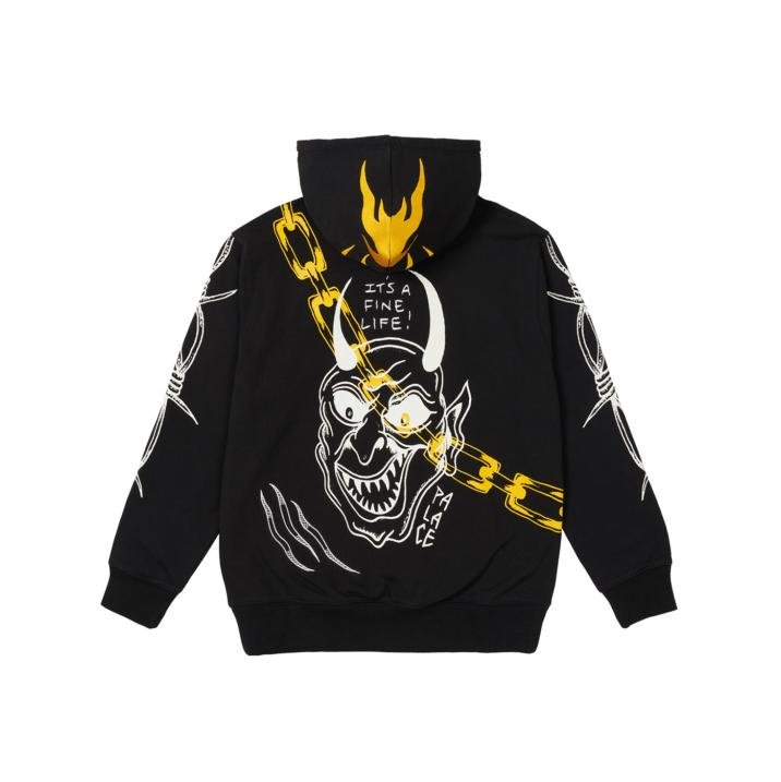 PALACE LS LOTTIES HOODIE BLACK