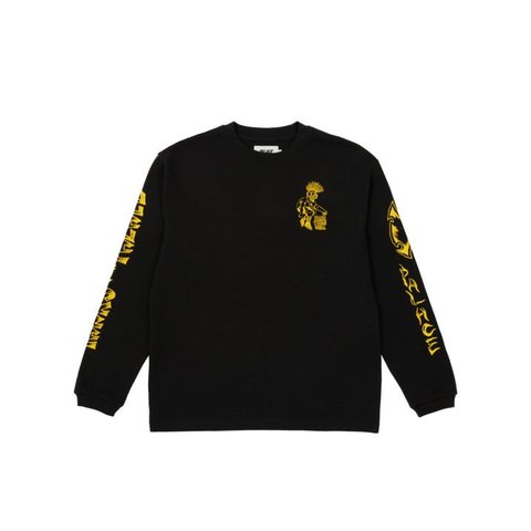 PALACE LS LOTTIES WAFFLE TOP BLACK