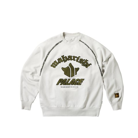 Palace PALACE MAHARISHI TEMPLE CREW STONE WHITE - Colorway