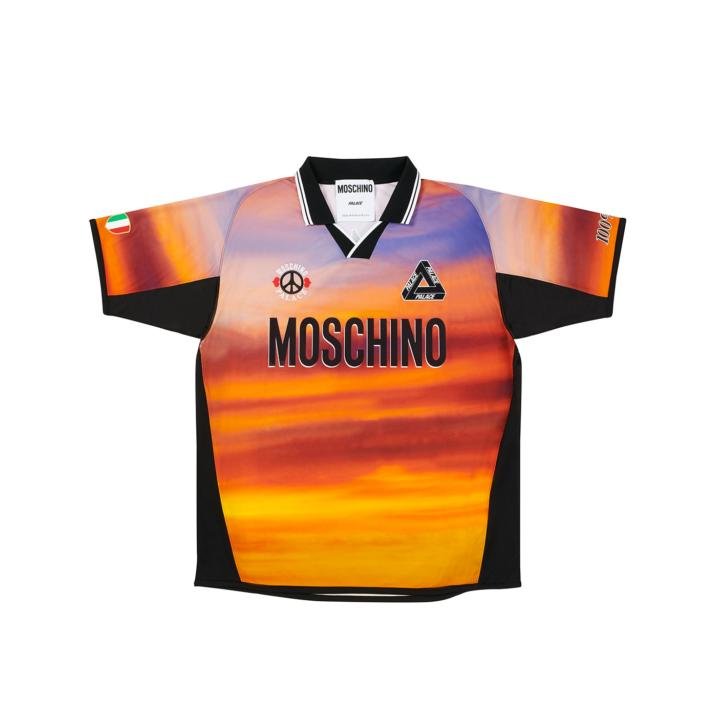 PALACE MOSCHINO FOOTBALL SHIRT ORANGE CLOUD