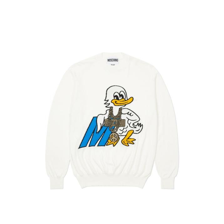 PALACE MOSCHINO KNITTED JUMPER WHITE