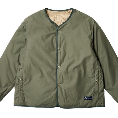 Palace PALACE NANAMICA REVERSIBLE DOWN CARDIGAN SAGE GREEN - Colorway