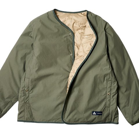 Palace PALACE NANAMICA REVERSIBLE DOWN CARDIGAN SAGE GREEN - Colorway