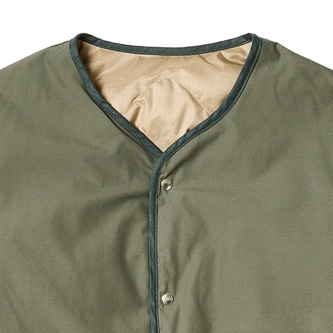 Palace PALACE NANAMICA REVERSIBLE DOWN CARDIGAN SAGE GREEN - Colorway