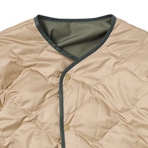 Palace PALACE NANAMICA REVERSIBLE DOWN CARDIGAN SAGE GREEN - Colorway