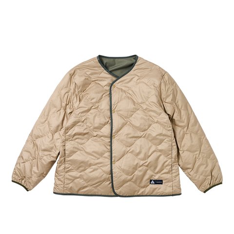 Palace PALACE NANAMICA REVERSIBLE DOWN CARDIGAN SAGE GREEN - Colorway