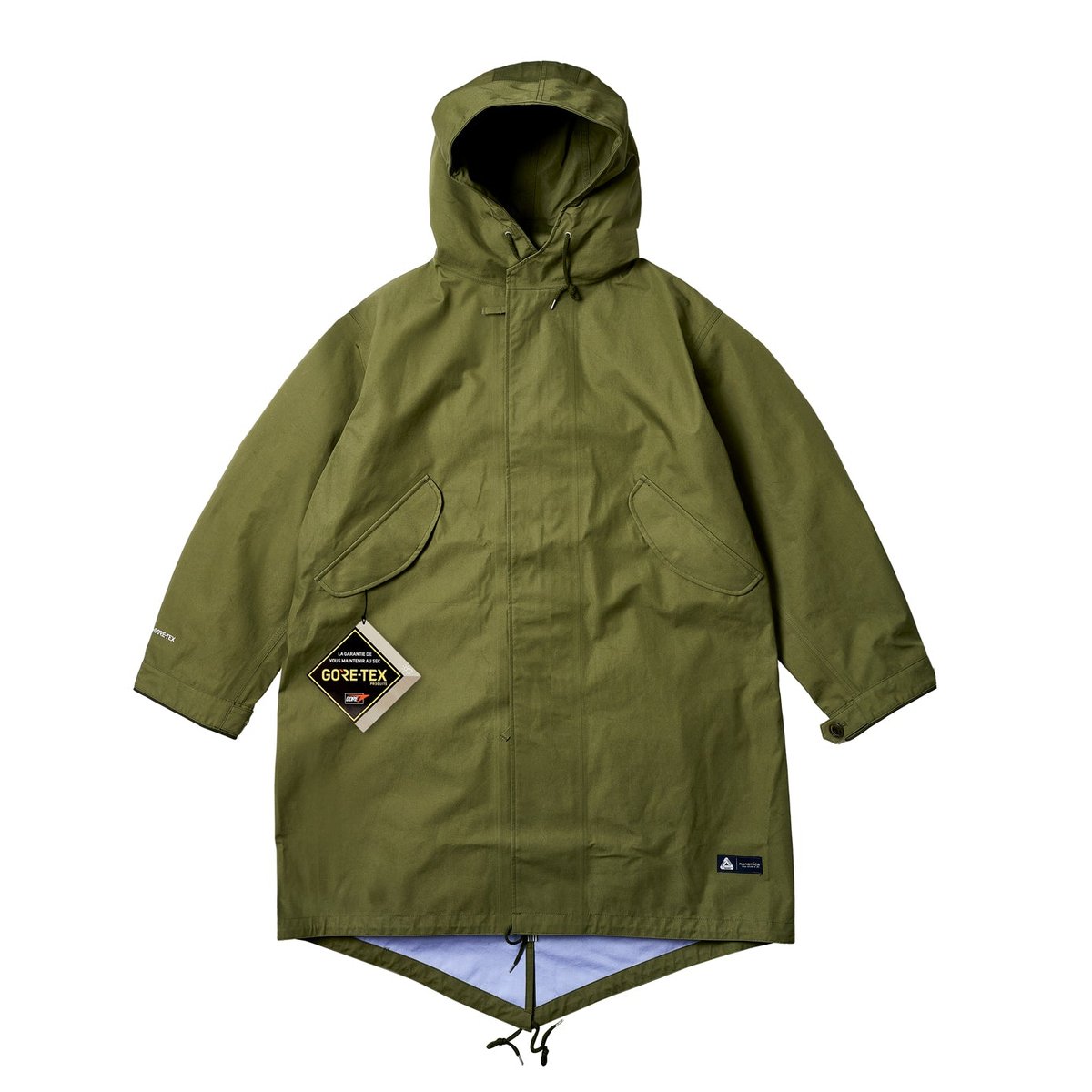 PALACE NANAMICA GORE-TEX HOODED COAT SAGE GREEN