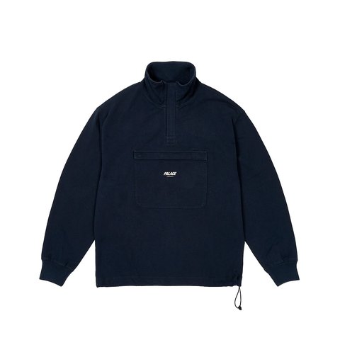 1/4 ZIP WASHED FUNNEL NAVY