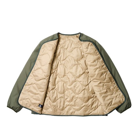 Palace PALACE NANAMICA REVERSIBLE DOWN CARDIGAN SAGE GREEN - Colorway