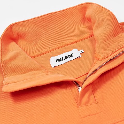 Palace 1/4 ZIP WASHED FUNNEL TIGER ORANGE - Colorway