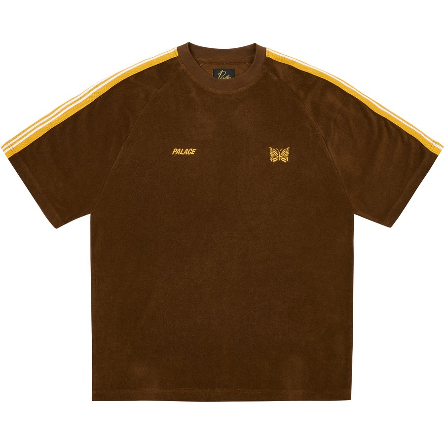 PALACE NEEDLES TOWELLING T-SHIRT BROWN