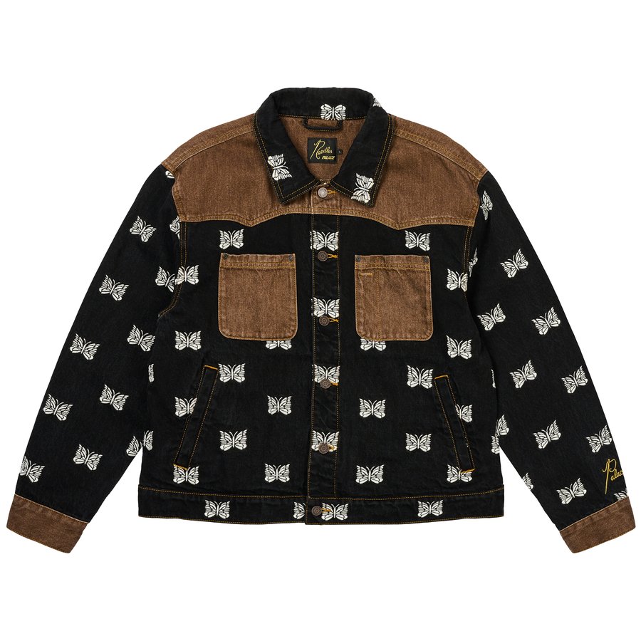 PALACE NEEDLES WESTERN DENIM JACKET BLACK