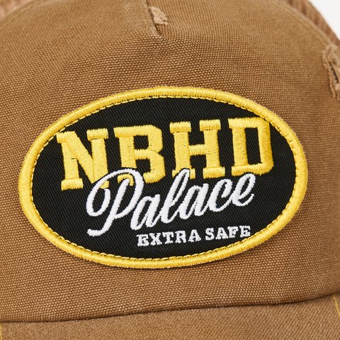 PALACE NEIGHBORHOOD MESH TRUCKER TAN CANVAS