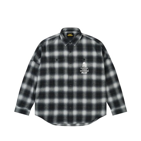 PALACE NEIGHBORHOOD SHIRT GREY OMBRE PLAID