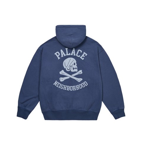 PALACE NEIGHBORHOOD SKULL ZIP HOOD NAVY