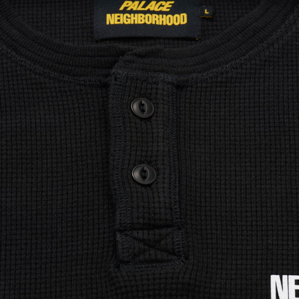 トップス PALACE NEIGHBORHOOD WAFFLE JERSEY BLACK PALACE NEIGHBORHOOD WAFFLE JERSEY BLACK - Palace