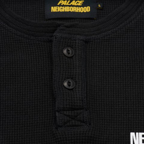 PALACE NEIGHBORHOOD WAFFLE JERSEY BLACK