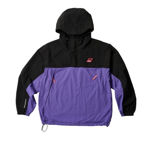 PALACE NEW BALANCE POP OVER SHELL JACKET BLACK / PURPLE