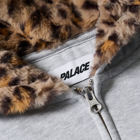 Palace CLAW ZIP HOOD GREY MARL - Colorway