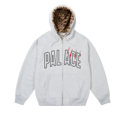 Palace CLAW ZIP HOOD GREY MARL - Colorway