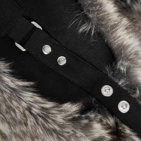 Palace SHERPA FAUX SUEDE TROOPER BLACK - Colorway