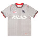 PALACE NIKE ENGLAND DRI-FIT ACADEMY PRO SHORT-SLEEVE FOOTBALL TOP PEWTER GREY / BRIGHT CRIMSON