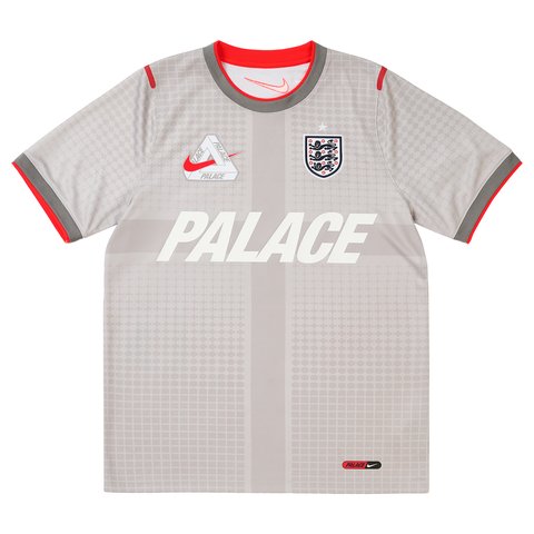 Palace PALACE NIKE ENGLAND DRI FIT ACADEMY PRO SHORT SLEEVE FOOTBALL TOP PEWTER GREY BRIGHT CRIMSON