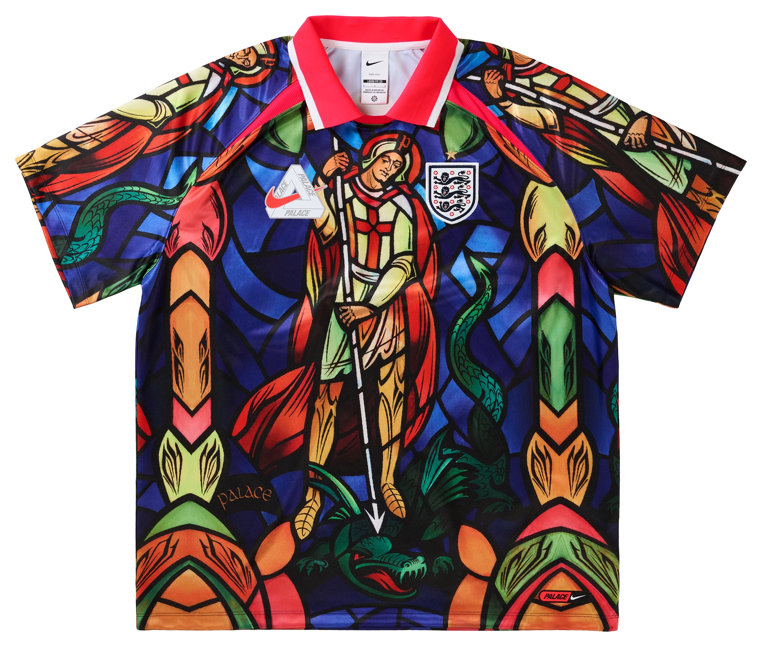 PALACE NIKE ENGLAND DRI-FIT FOOTBALL JERSEY BRIGHT CRIMSON - Palace