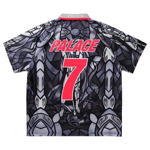 Palace PALACE NIKE ENGLAND DRI FIT FOOTBALL JERSEY PEWTER GREY BRIGHT CRIMSON - Colorway