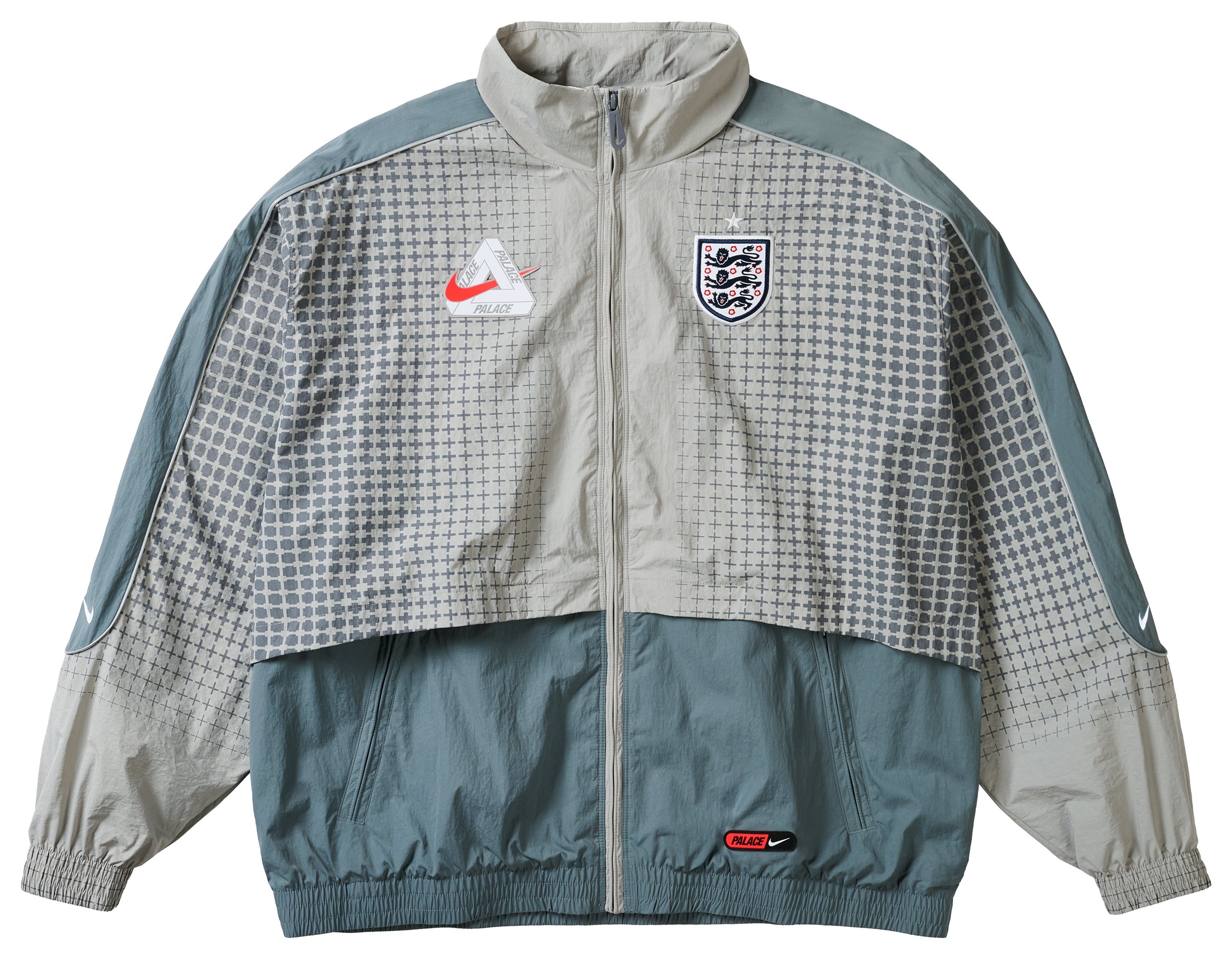 ジャケット・アウター PALACE NIKE England Solo Track Pants PALACE NIKE ENGLAND SOLO SWOOSH TRACK JACKET PEWTER GREY / COOL