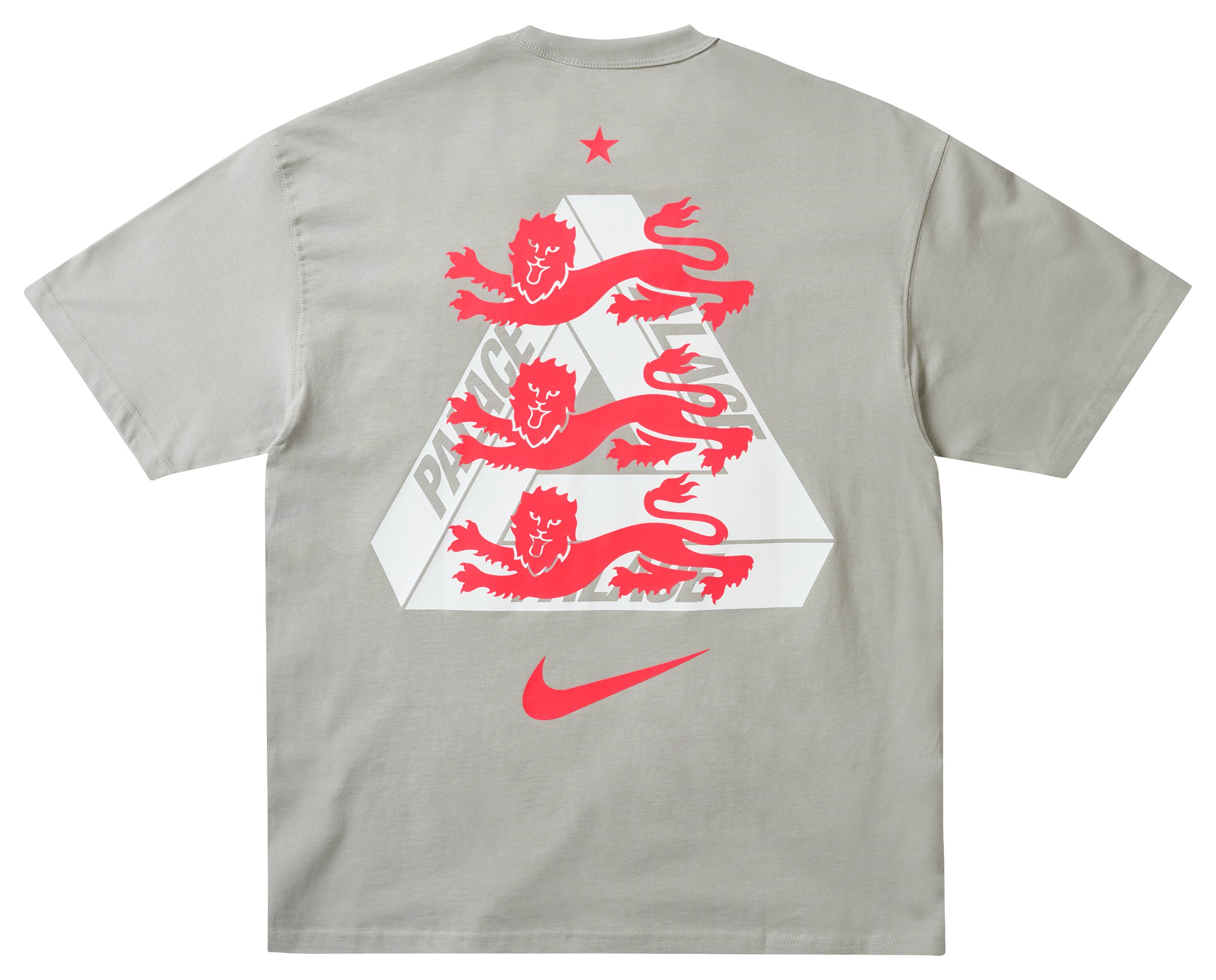 PALACE NIKE ENGLAND T-SHIRT PEWTER GREY - Palace