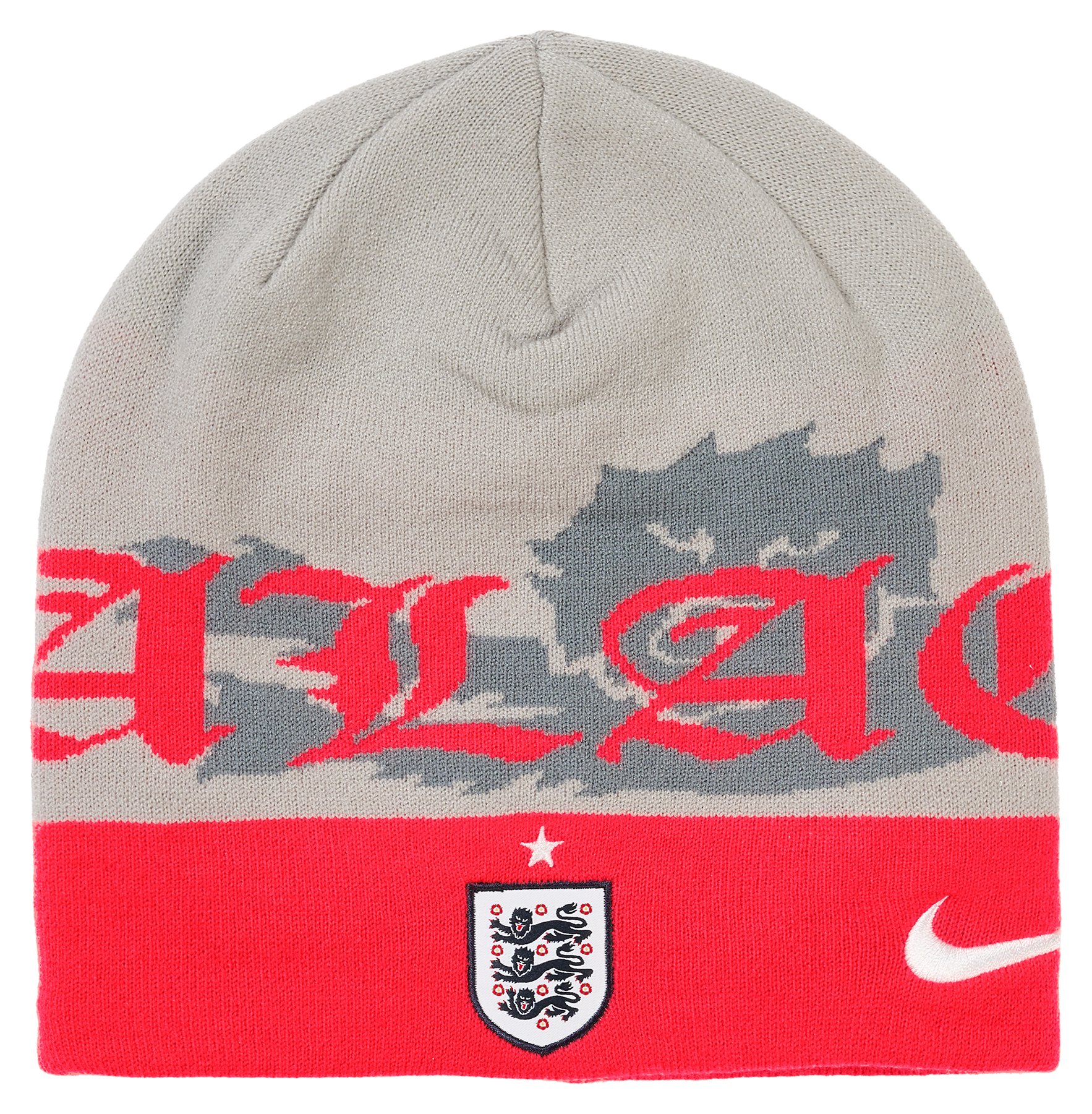 PALACE NIKE ENGLAND UNCUFFED BEANIE PEWTER GREY / COOL GREY