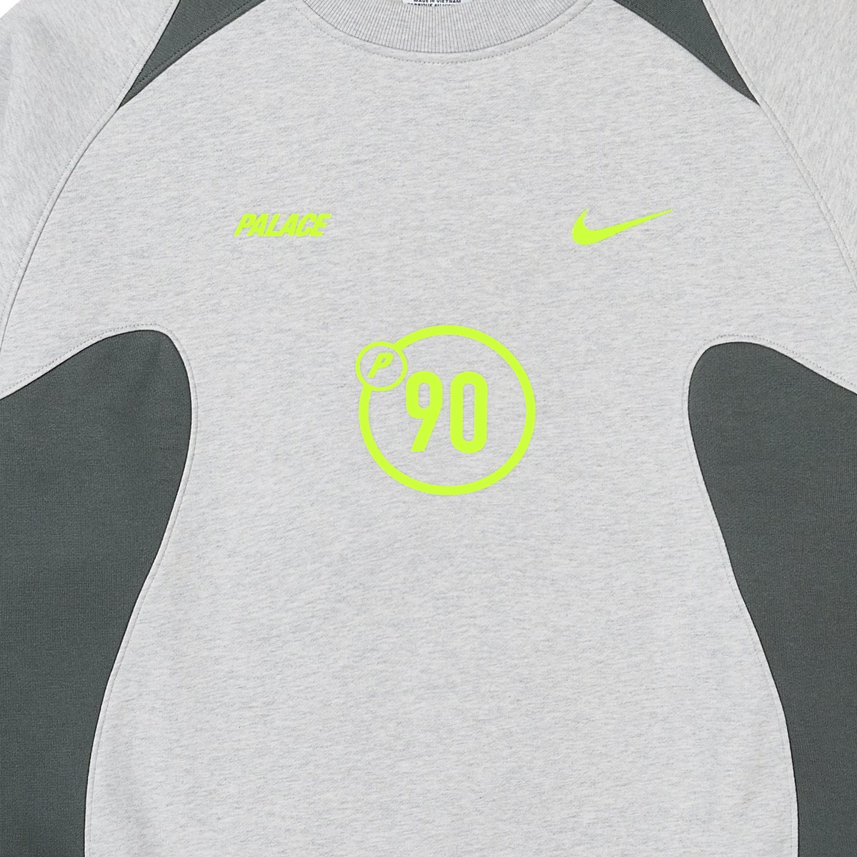 PALACE NIKE TOTAL P90 CREW GREY MARL - Palace