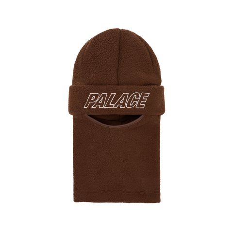 Palace FLEECE FACEWARMER BEANIE MOCHA - $68.00